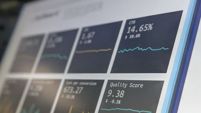 Performance dashboard displayed on a screen
